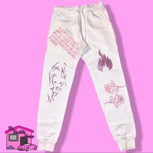 Custom printed handmade joggers
